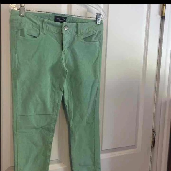 American Eagle Outfitters Pants - American Eagle mint green cords size 4 reg